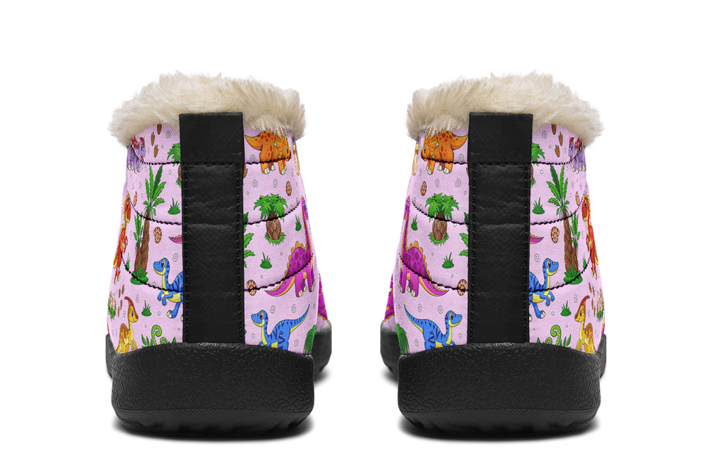 Pink Baby Dinos Winter Shoes - Offbeat Sweetie