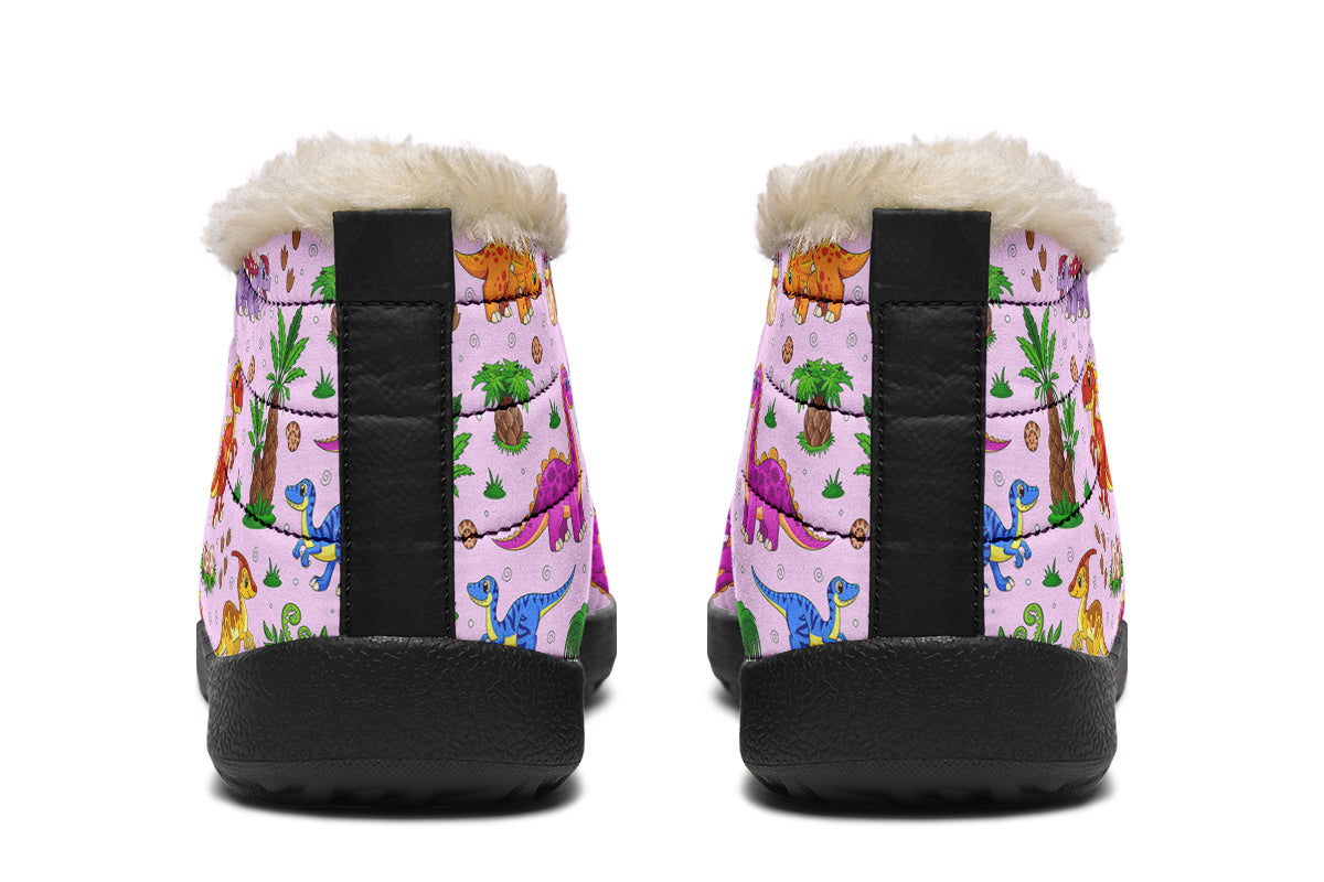 Pink Baby Dinos Winter Shoes - Offbeat Sweetie