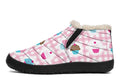 Pink Gingham Cupcakes Winter Shoes