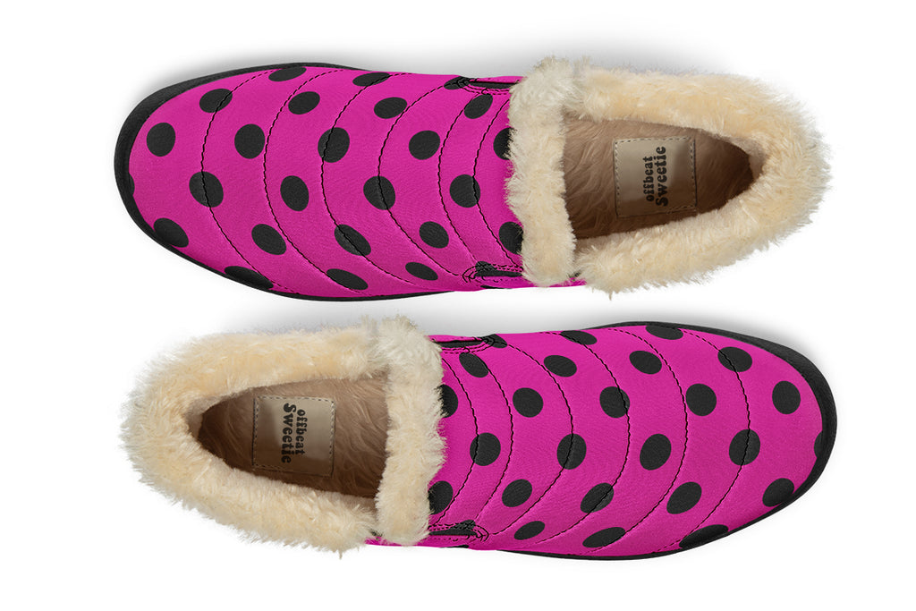 Pretty In Pink Polka Dot Winter Shoes