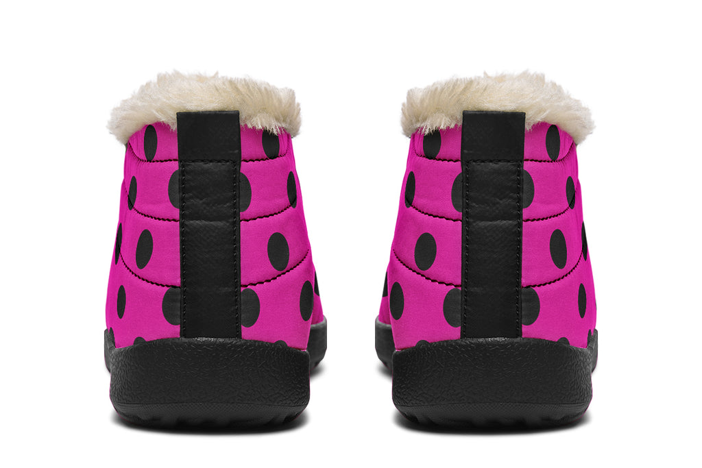 Pretty In Pink Polka Dot Winter Shoes