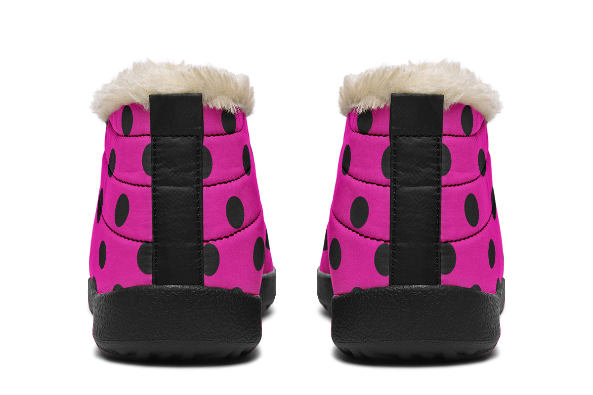 Pretty In Pink Polka Dot Winter Shoes