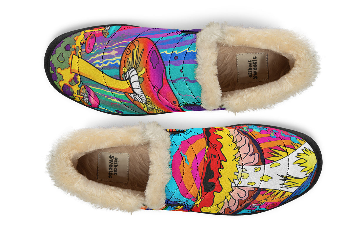 Psychedelic Mushies Winter Shoes - Offbeat Sweetie