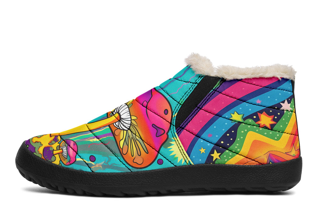 Psychedelic Mushies Winter Shoes - Offbeat Sweetie