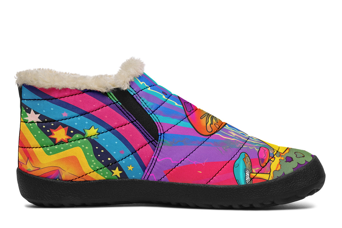 Psychedelic Mushies Winter Shoes - Offbeat Sweetie