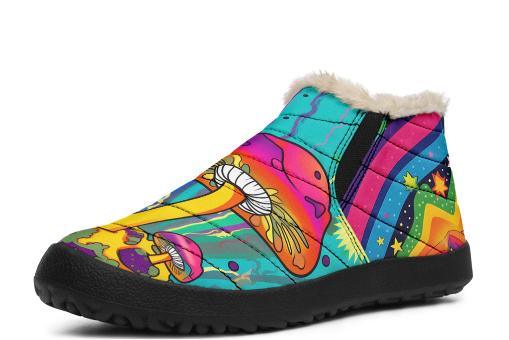 Psychedelic Mushies Winter Shoes - Offbeat Sweetie