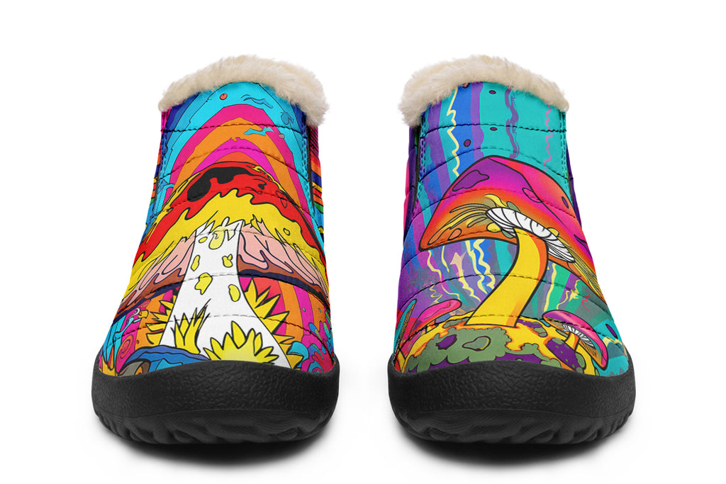 Psychedelic Mushies Winter Shoes - Offbeat Sweetie