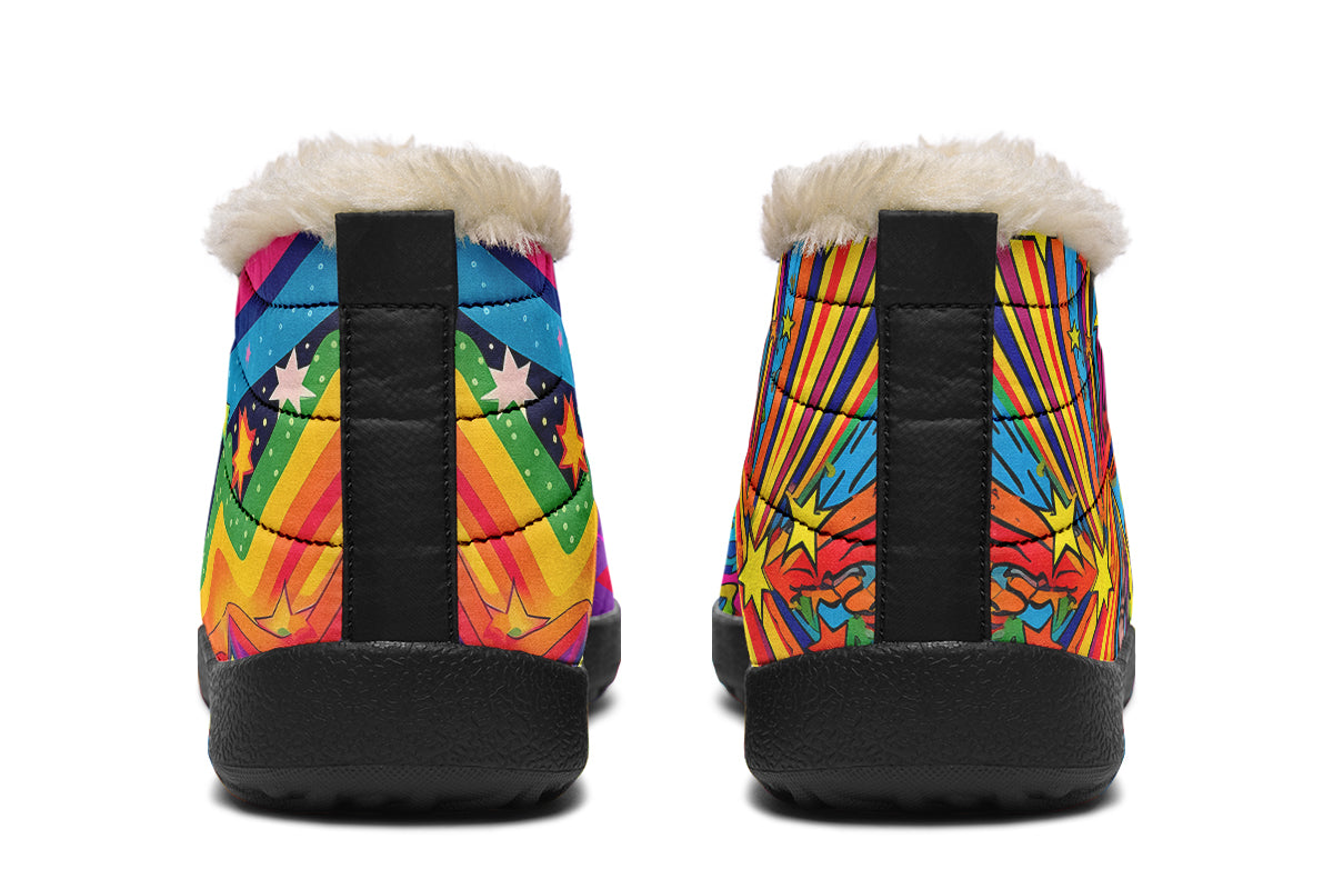 Psychedelic Mushies Winter Shoes - Offbeat Sweetie