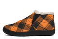 Pumpkin Pop Plaid Winter Shoes