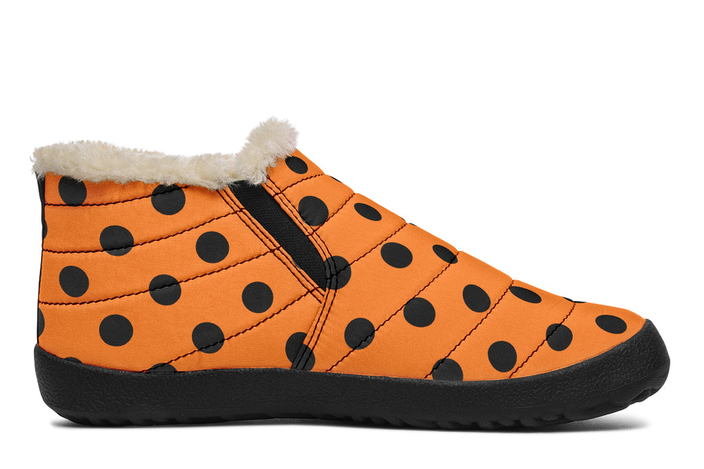 Pumpkin Pop Polka Dot Winter Shoes