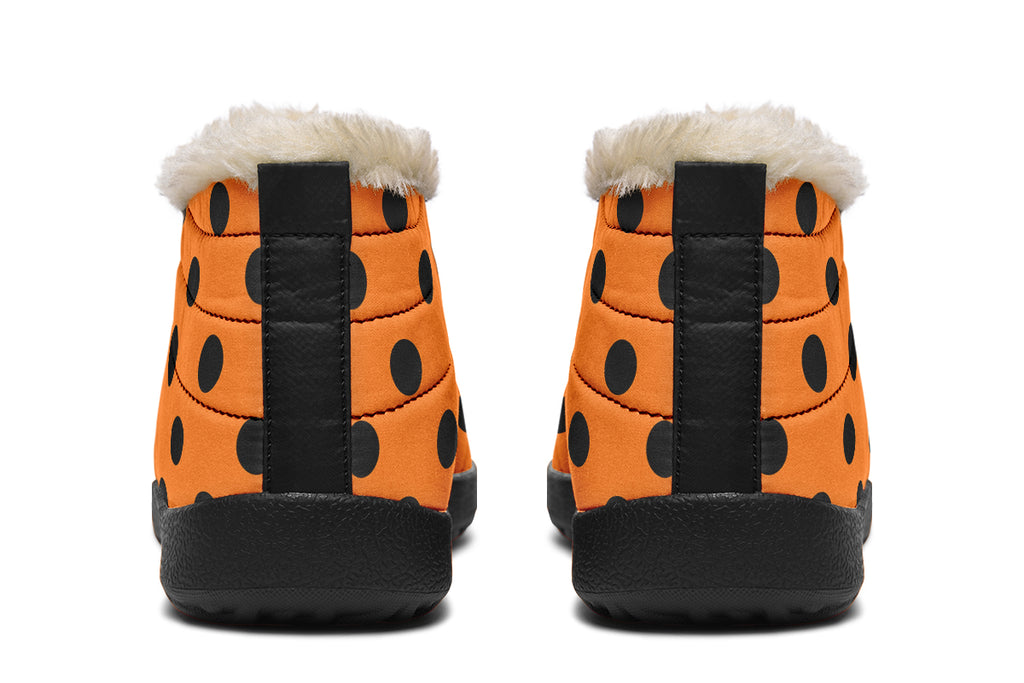 Pumpkin Pop Polka Dot Winter Shoes