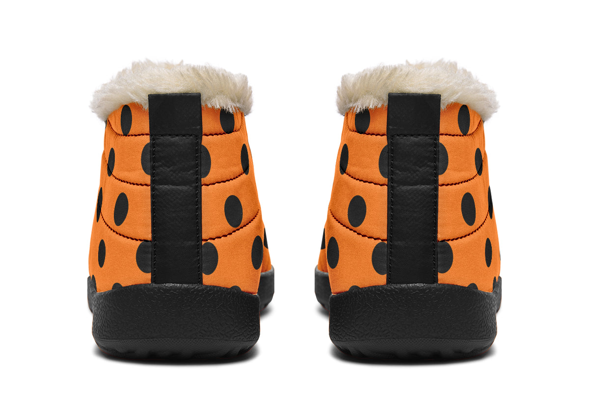 Pumpkin Pop Polka Dot Winter Shoes