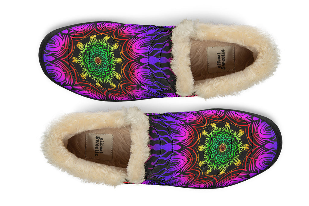 Purple Haze Mandala Winter Shoes - Offbeat Sweetie
