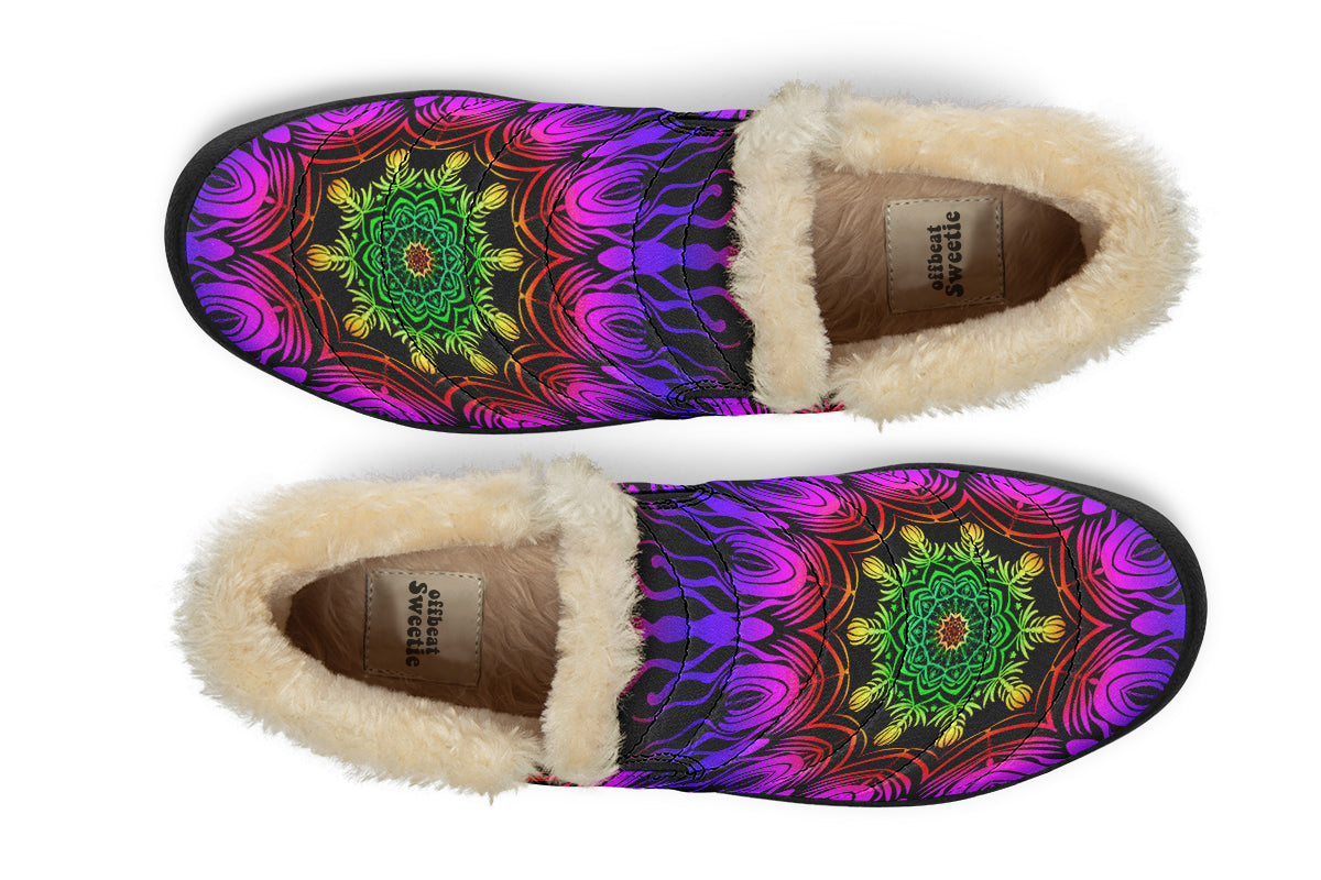 Purple Haze Mandala Winter Shoes - Offbeat Sweetie