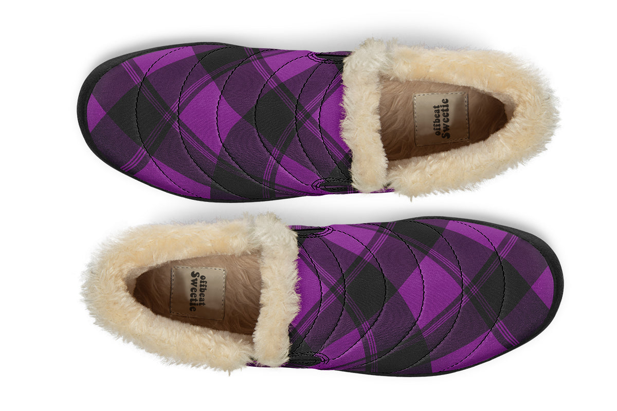 Purple Reign Plaid Winter Shoes