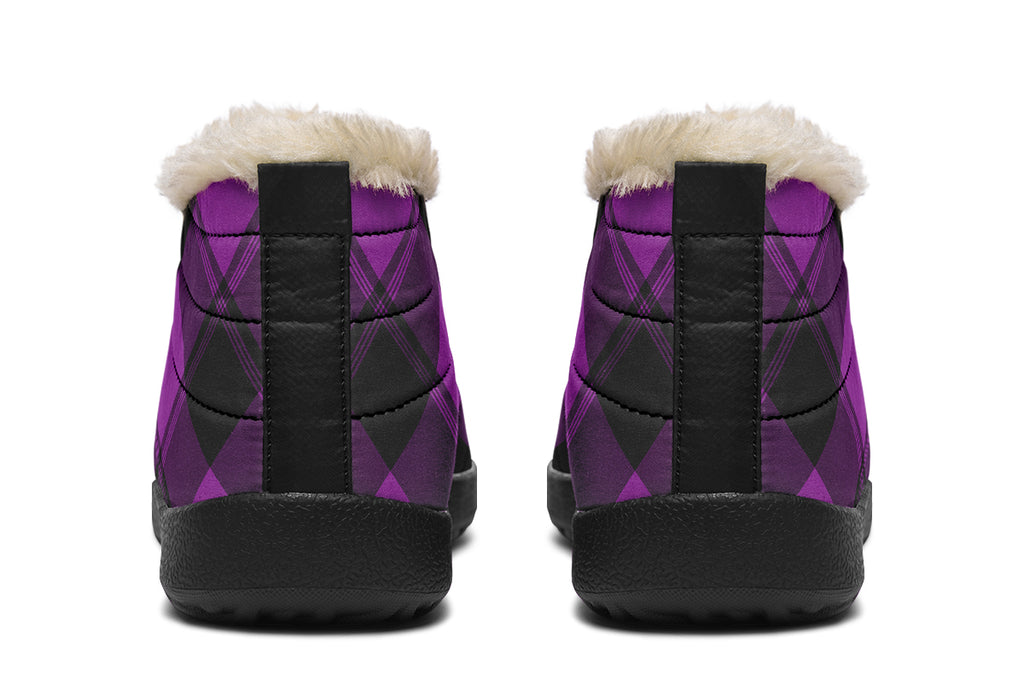 Purple Reign Plaid Winter Shoes