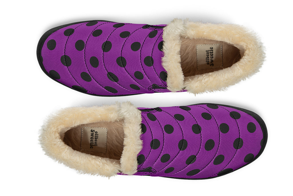 Purple Reign Polka Dot Winter Shoes