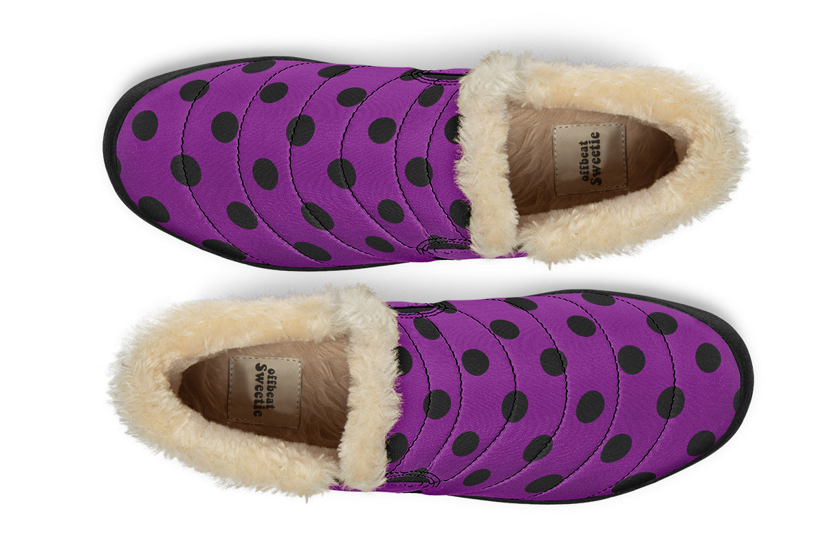 Purple Reign Polka Dot Winter Shoes