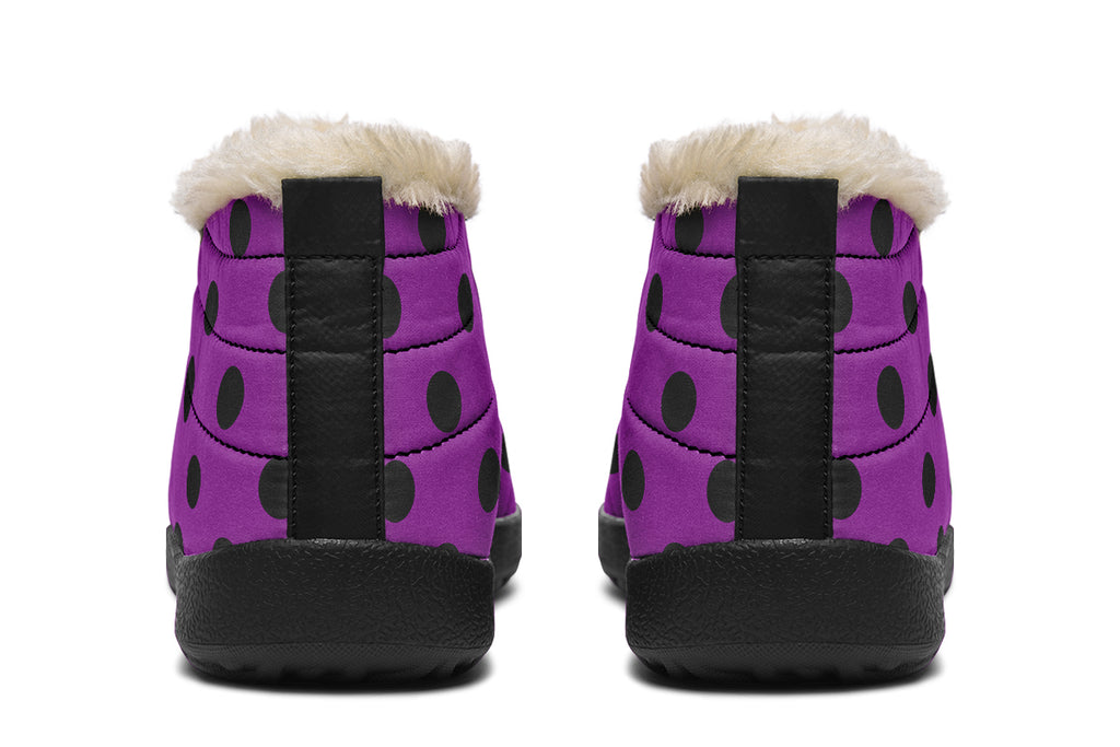 Purple Reign Polka Dot Winter Shoes