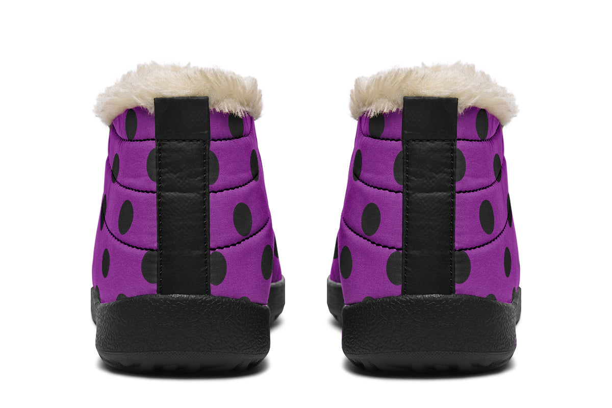 Purple Reign Polka Dot Winter Shoes