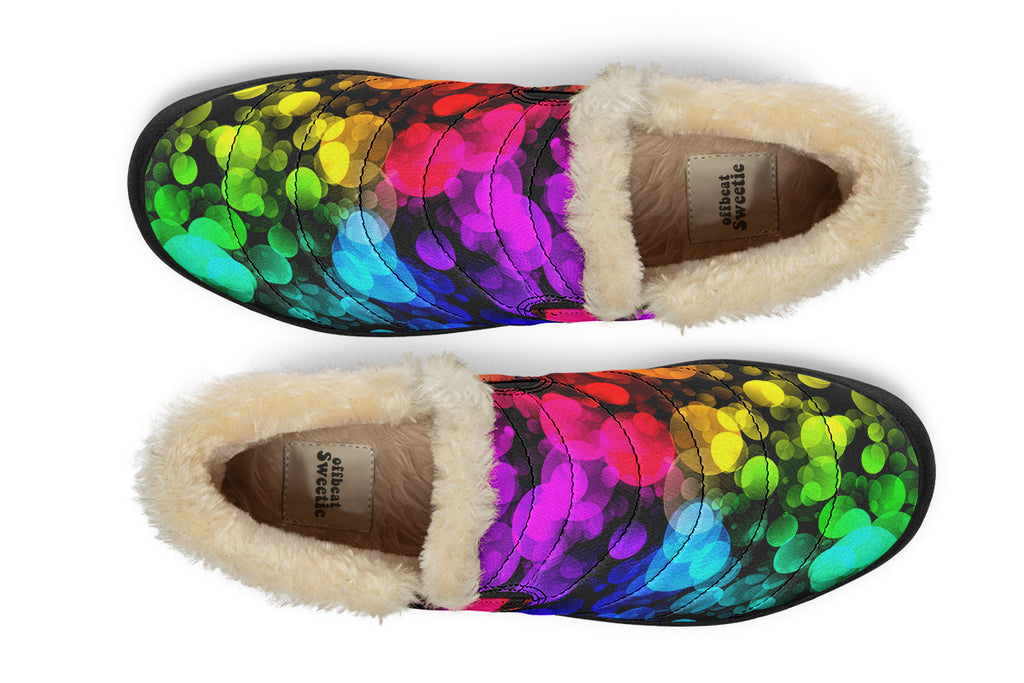 Rainbow Bubbles Winter Shoes - Offbeat Sweetie