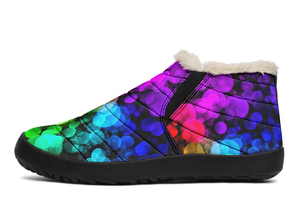 Rainbow Bubbles Winter Shoes - Offbeat Sweetie