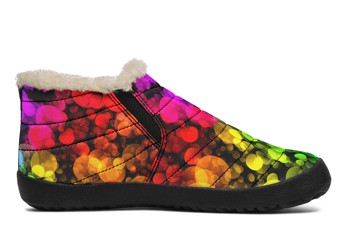 Rainbow Bubbles Winter Shoes - Offbeat Sweetie