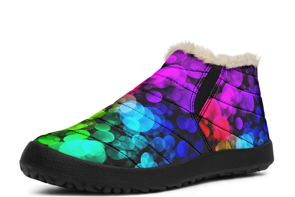 Rainbow Bubbles Winter Shoes - Offbeat Sweetie
