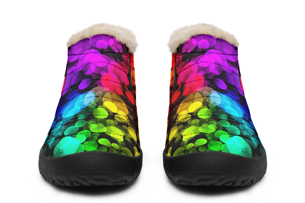 Rainbow Bubbles Winter Shoes - Offbeat Sweetie