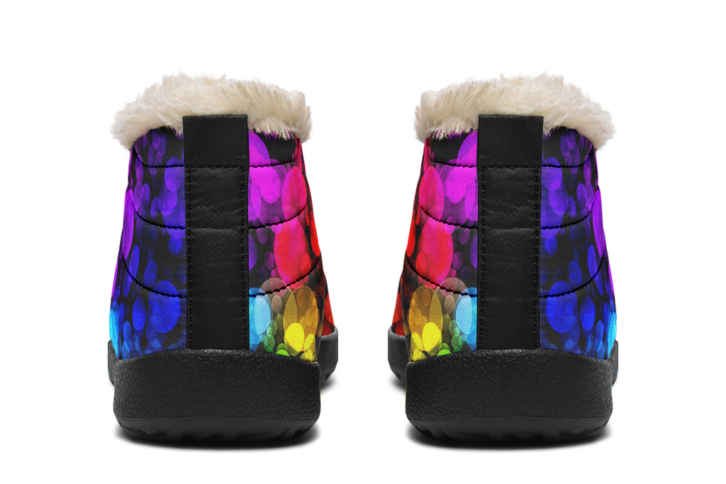 Rainbow Bubbles Winter Shoes - Offbeat Sweetie