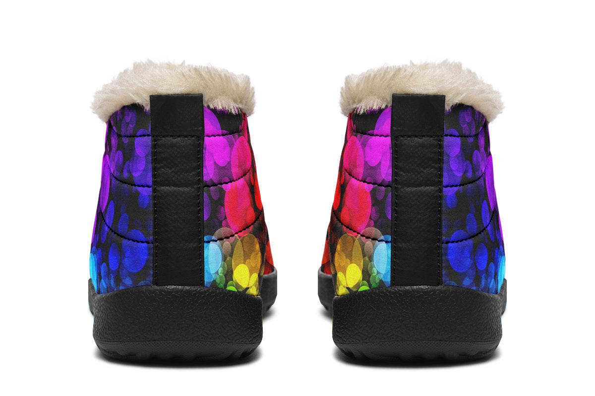 Rainbow Bubbles Winter Shoes - Offbeat Sweetie
