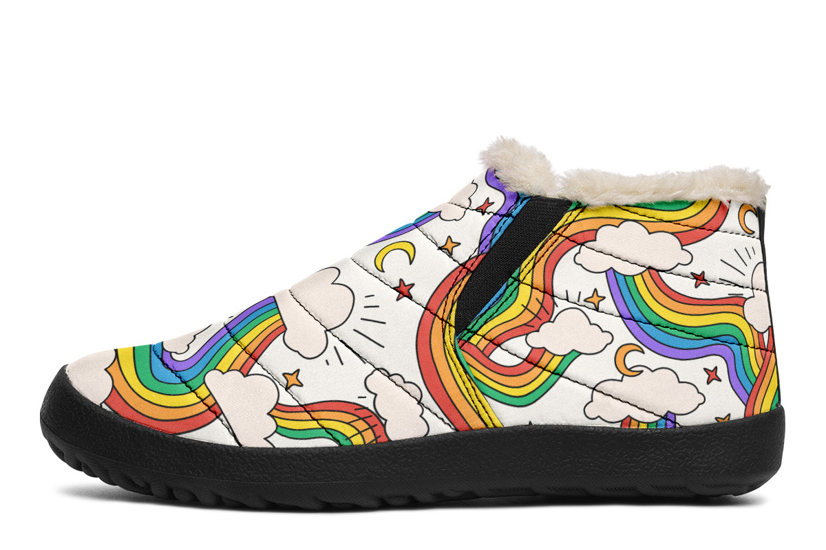 Rainbow Dreams Winter Shoes - Offbeat Sweetie
