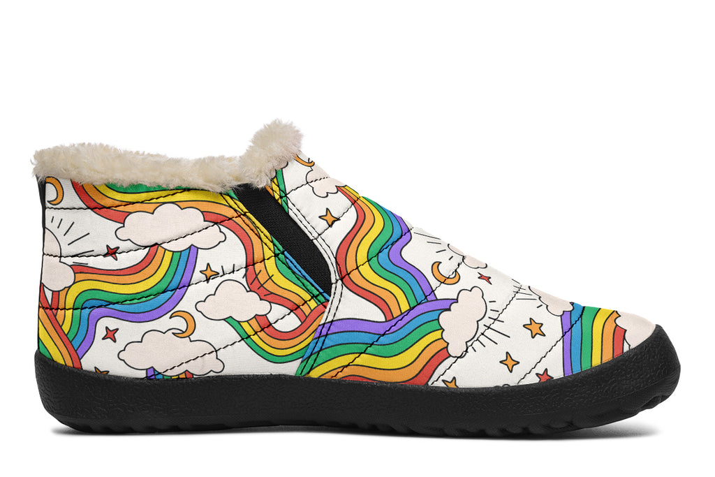 Rainbow Dreams Winter Shoes - Offbeat Sweetie