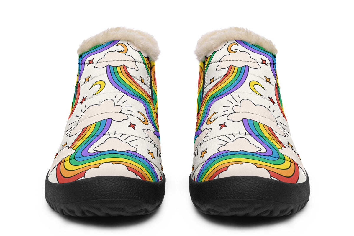 Rainbow Dreams Winter Shoes - Offbeat Sweetie