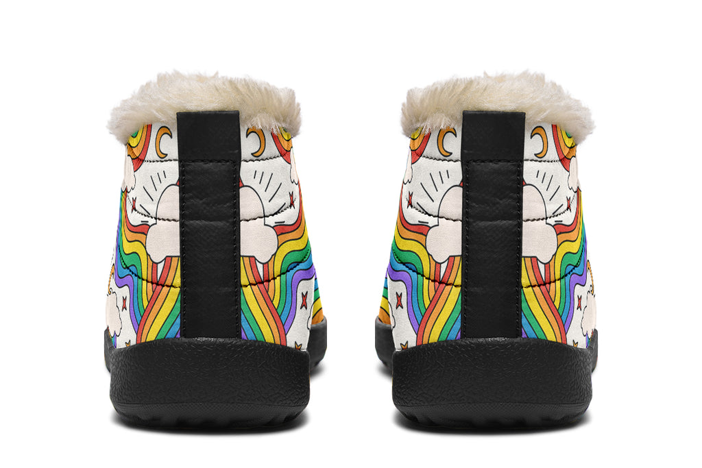 Rainbow Dreams Winter Shoes - Offbeat Sweetie