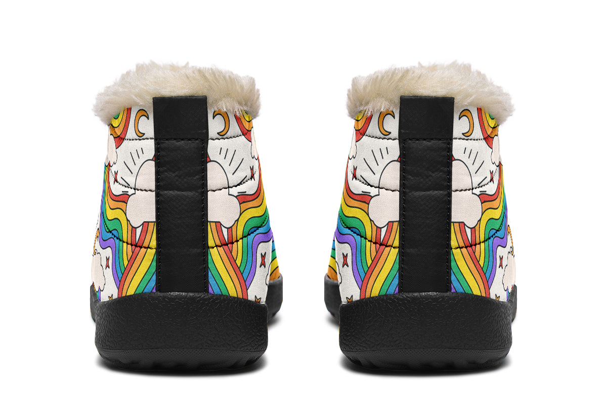Rainbow Dreams Winter Shoes - Offbeat Sweetie