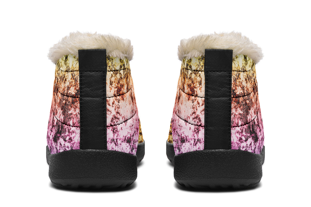 Rainbow Grunge Winter Shoes - Offbeat Sweetie
