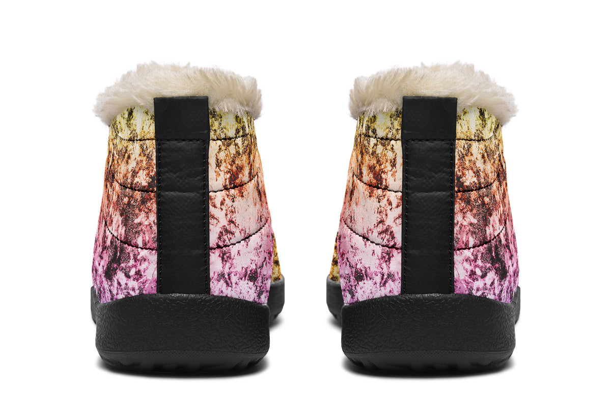 Rainbow Grunge Winter Shoes - Offbeat Sweetie