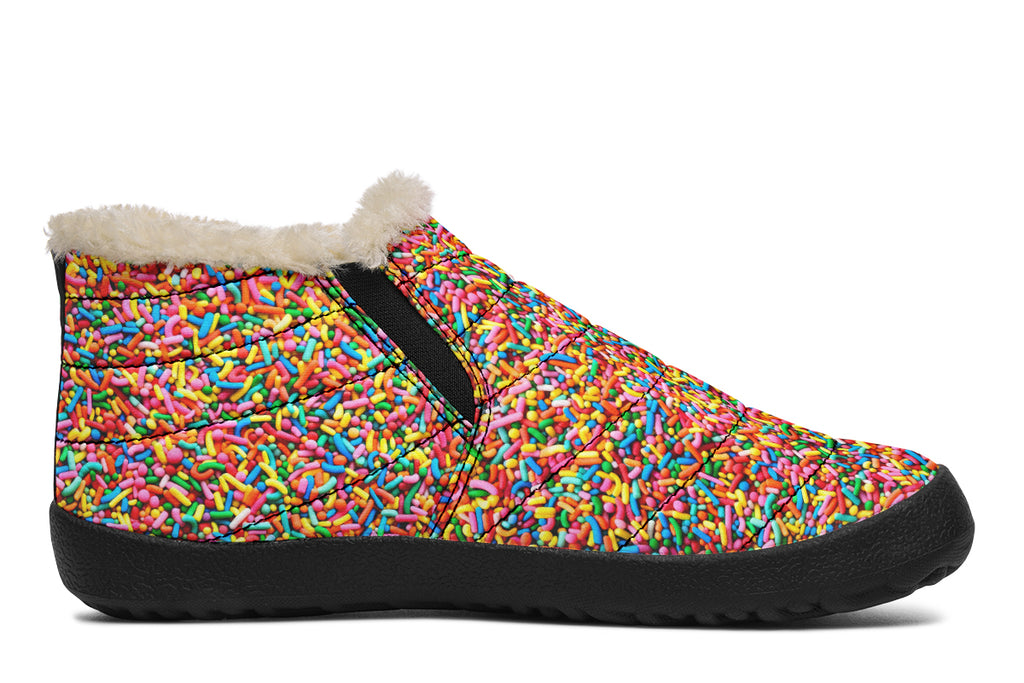 Rainbow Sprinkles Winter Shoes - Offbeat Sweetie