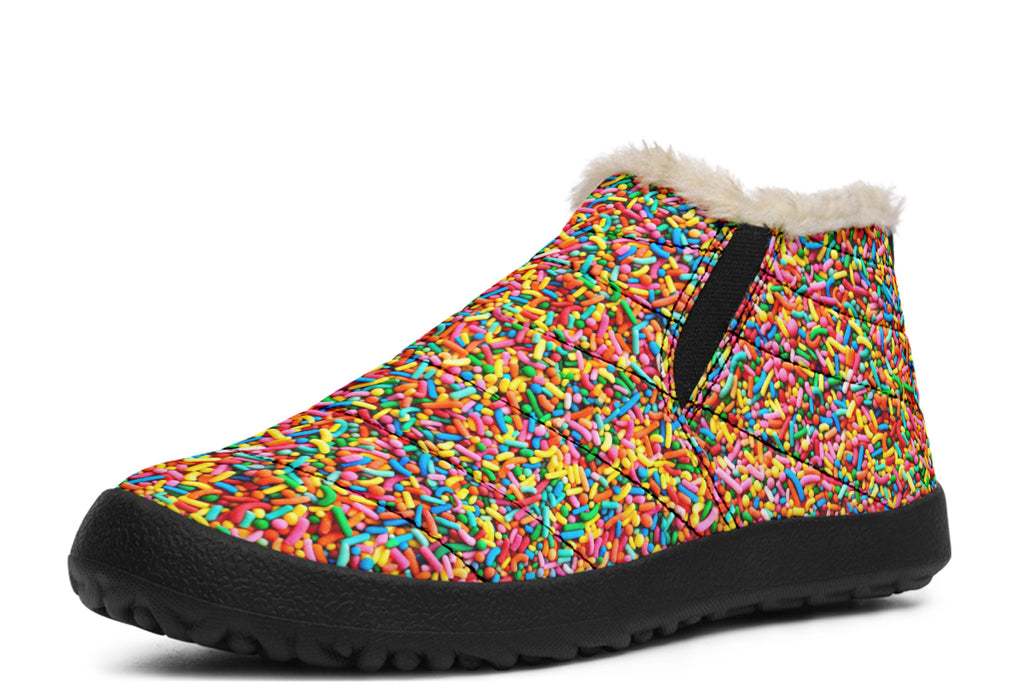 Rainbow Sprinkles Winter Shoes - Offbeat Sweetie