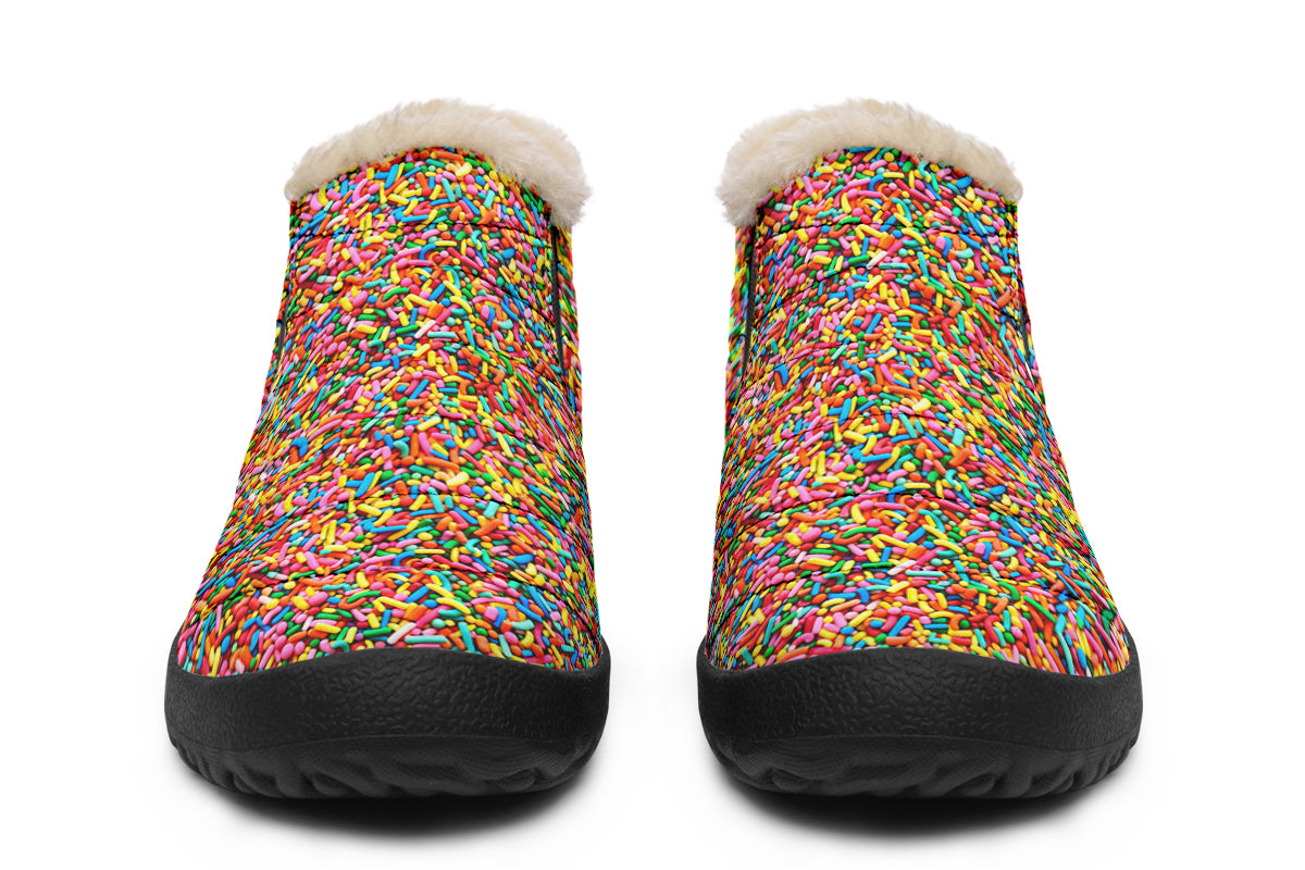 Rainbow Sprinkles Winter Shoes - Offbeat Sweetie
