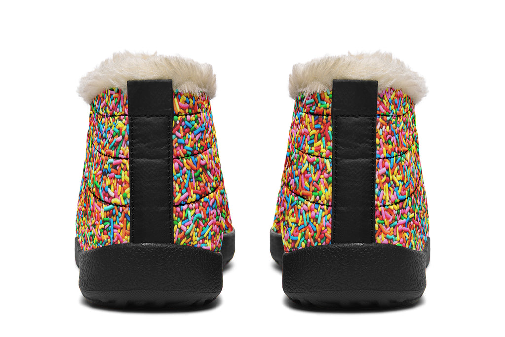 Rainbow Sprinkles Winter Shoes - Offbeat Sweetie