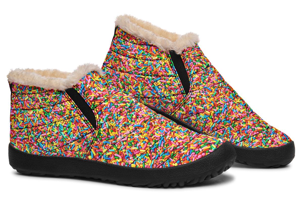Rainbow Sprinkles Winter Shoes - Offbeat Sweetie