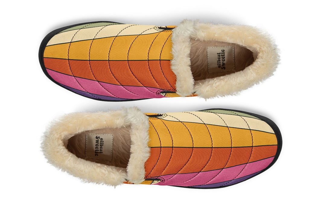 Retro Rainbow Winter Shoes - Offbeat Sweetie