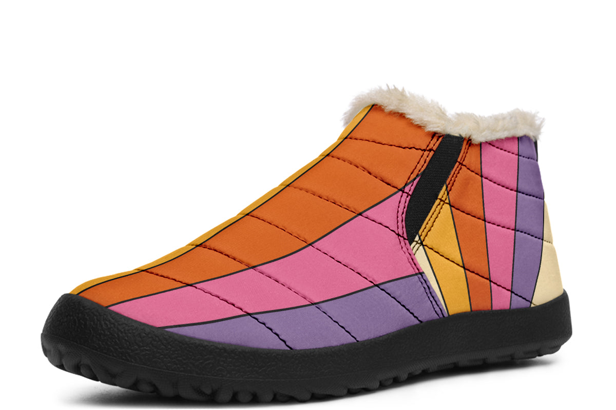 Retro Rainbow Winter Shoes - Offbeat Sweetie