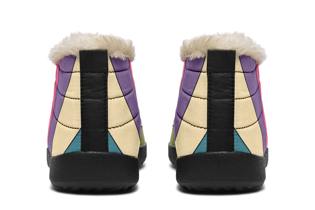 Retro Rainbow Winter Shoes - Offbeat Sweetie
