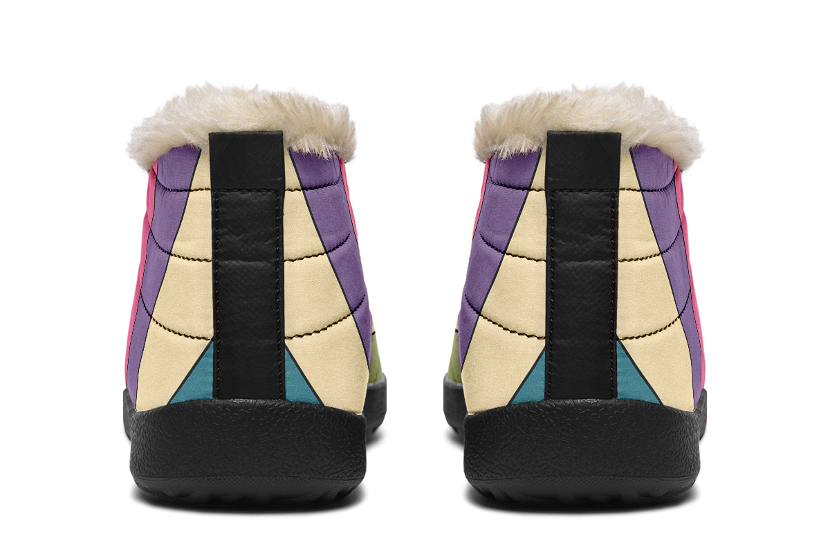 Retro Rainbow Winter Shoes - Offbeat Sweetie