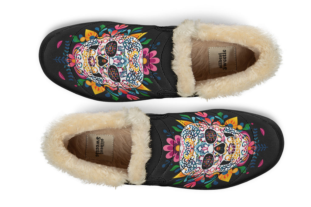 Sugar Skull Winter Shoes - Offbeat Sweetie