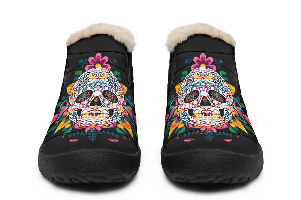 Sugar Skull Winter Shoes - Offbeat Sweetie