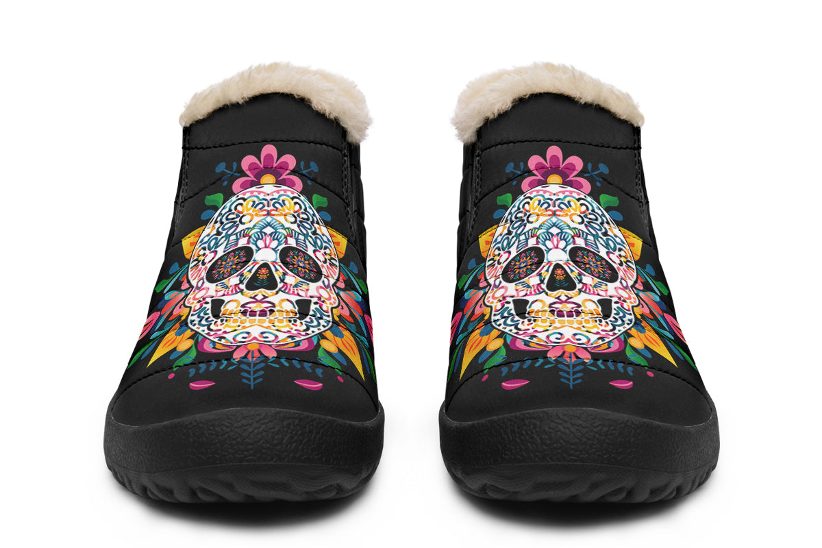 Sugar Skull Winter Shoes - Offbeat Sweetie